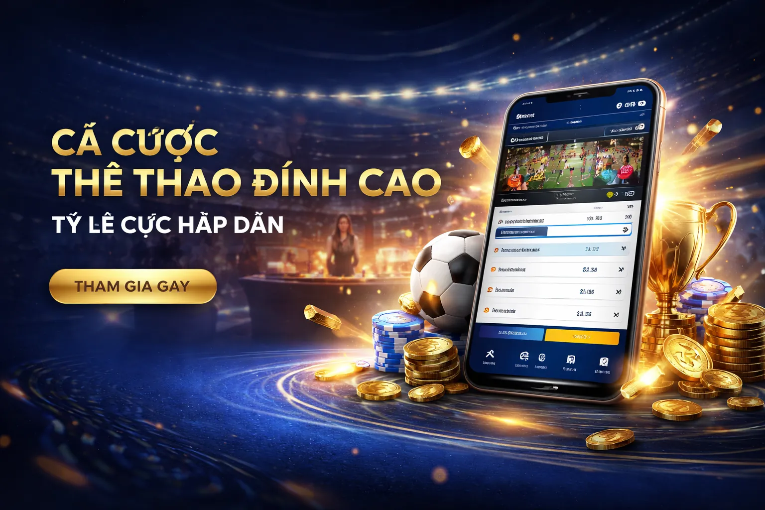 Hình ảnh tổng quan về cá cược thể thao tại okvipas. com